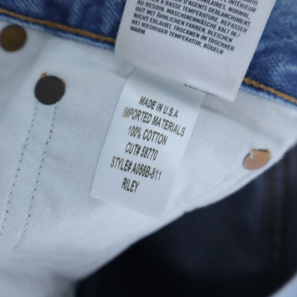 AGOLDE Riley Straight Cropped Jean Renewal Blue Light Wash High Rise Women's 31