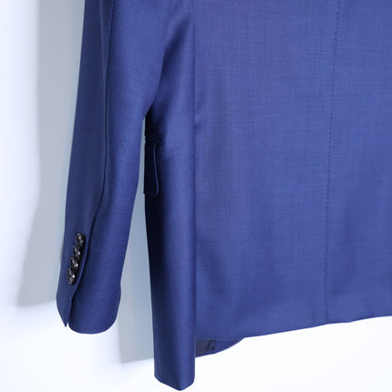 SUITSUPPLY Lazio Slim Sport Coat Mid Blue Wool Single Breasted Men's 50/US 40