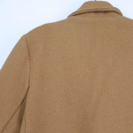 Hackwith Design House Wool Open Blazer Camel Long Sleeve Women's M