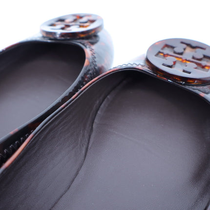 TORY BURCH Minnie Travel Ballet Flats NWOT Tortoise Brown Slip On Women's 6.5