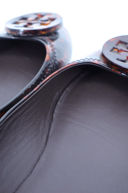 TORY BURCH Minnie Travel Ballet Flats NWOT Tortoise Brown Slip On Women's 6.5