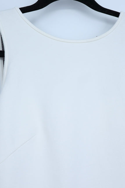 TIBI Colorblock Tank Dress Black and White Round Neck Sleeveless Women's 4