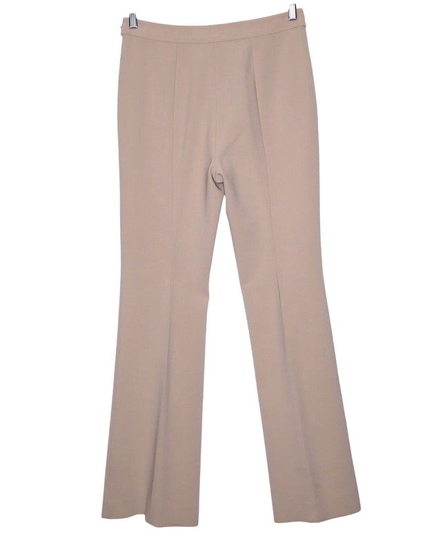 ST. JOHN Belted Wide Leg Trouser Beige High Waist Dress Pant Casual Women's 4