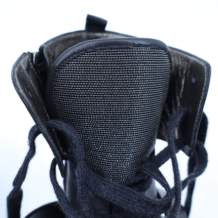 BRUNELLO CUCINELLI Monili Combat Boots Black Leather Lace Up Women's 40/US 10