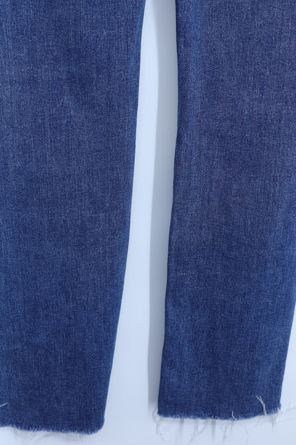 MOTHER Blue Dazzler Ankle Fray Jeans Mid Rise Weekend Warrior Women's 29
