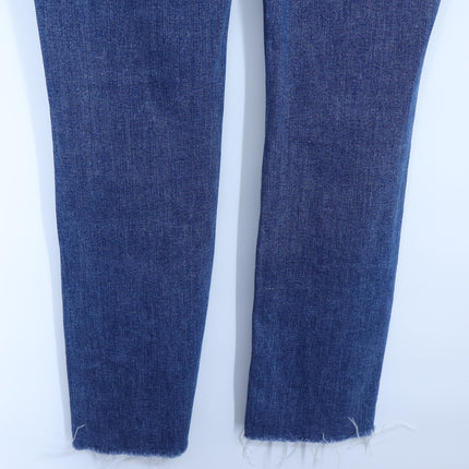 MOTHER Blue Dazzler Ankle Fray Jeans Mid Rise Weekend Warrior Women's 29