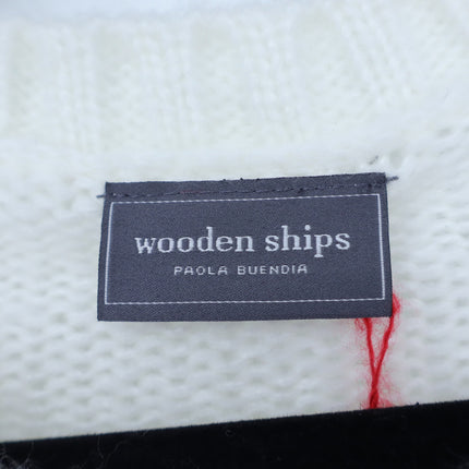 Wooden Ships Ski Babe Crew Sweater White NWT Graphic Pullover Women's M/L