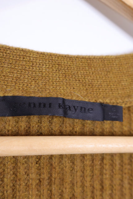 JENNI KAYNE 100% Cashmere Cocoon Cardigan Bronze Long Sleeve Women's S