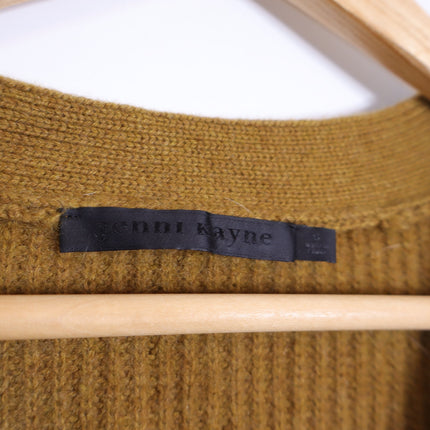 JENNI KAYNE 100% Cashmere Cocoon Cardigan Bronze Long Sleeve Women's S