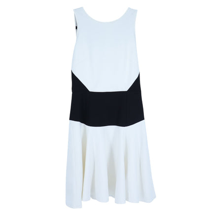 TIBI Colorblock Tank Dress Black and White Round Neck Sleeveless Women's 4
