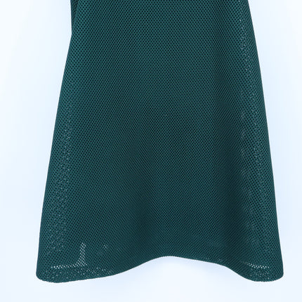 MaxMara Didone Netted Mini Dress NWT Green Sleeveless Mesh Flared Women's 10
