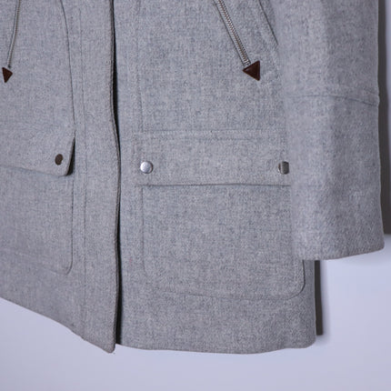 J. CREW Chateau Parka Italian Wool Stadium Cloth Heather Dusk Gray Women's 4