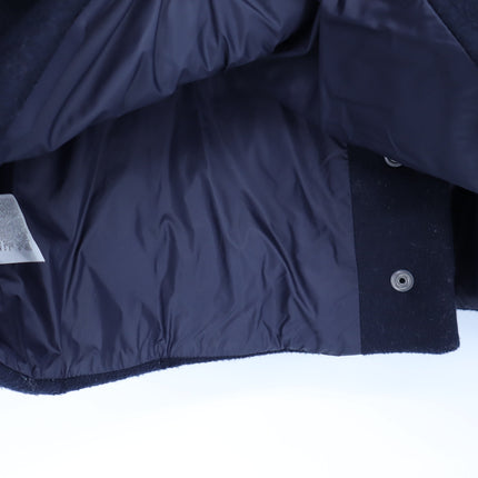 MAX MARA Leisure Cropped Jacket Cashmere Navy Blue Boxy Puffer Women's XS