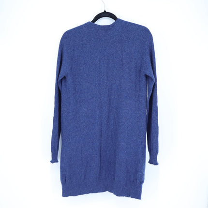 Theory 100% Cashmere Open Long Line Cardigan Blue Fitted Sleeve Women's S