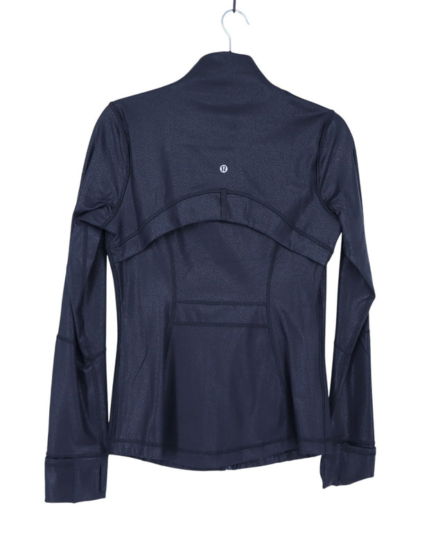 Lululemon Spark Define Jacket Black Luminosity Foil Print Full Zip Women's 8