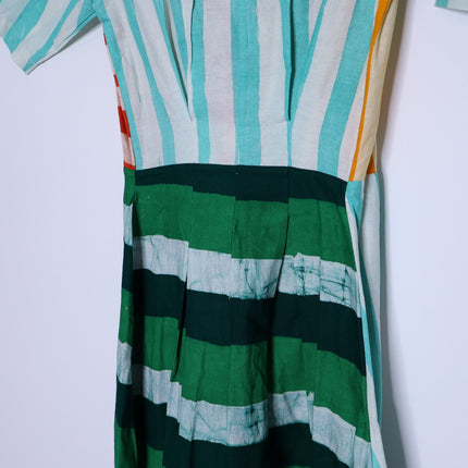 STUDIO 189 Hand Batik Shirt Dress NWT Mixed Print Cotton Multicolor Women's XS