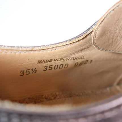 THE OFFICE OF ANGELA SCOTT Miss Button Metallic Heel Loafers Bronze Women's 35.5