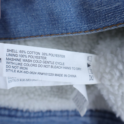 Jade & Ivory Sherpa Denim Jacket Blue Hannah Wash NWT Trucker Women's M