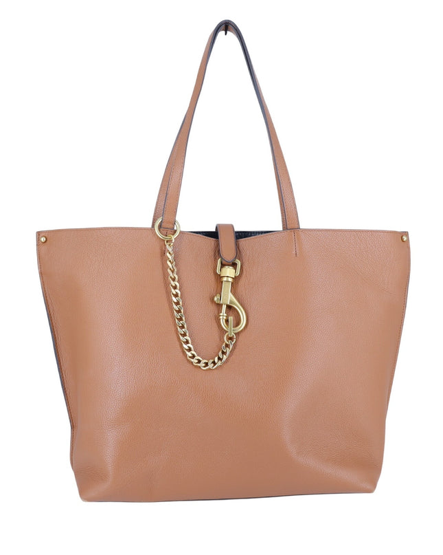 Rebecca Minkoff Megan Tote Caramello Tan Leather Antique Brass Large Bag