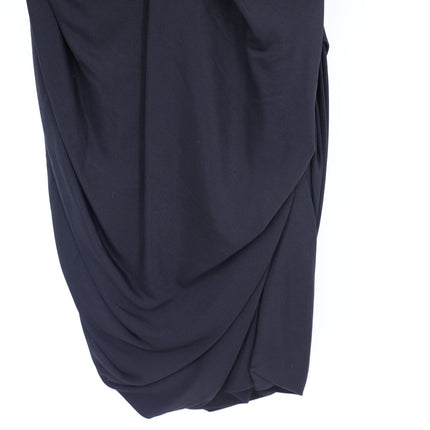 Alexander Wang Asymmetric Draped Dress Black NWT Cotton Jersey Women's 2