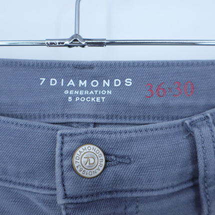 7Diamonds Generation 5-Pocket Pants Fokstone Ash Blue Slim Straight Men's 36X30