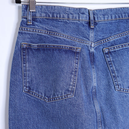 REFORMATION JEANS Jagger Denim Midi Skirt Hemlock Classic Blue Women's 30