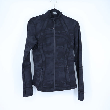 Lululemon Full Zip Define Jacket Black Heritage Camo Deep Coal Active Women's 8
