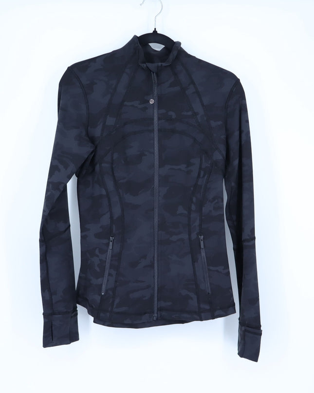 Lululemon Full Zip Define Jacket Black Heritage Camo Deep Coal Active Women's 8
