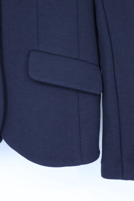 RAG & BONE Slade Textured Knit Blazer Navy Blue Long Sleeve 4-Pocket Women's 8