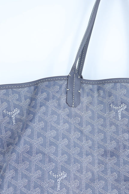 GOYARD Saint Louis GM Tote Bag Gray Coated Canvas with Removable Pouch