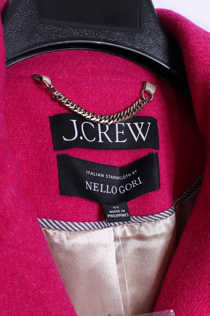 J. CREW NWT Warwick Italian Wool Blend Stadium Cloth Topcoat Pink Women's 00