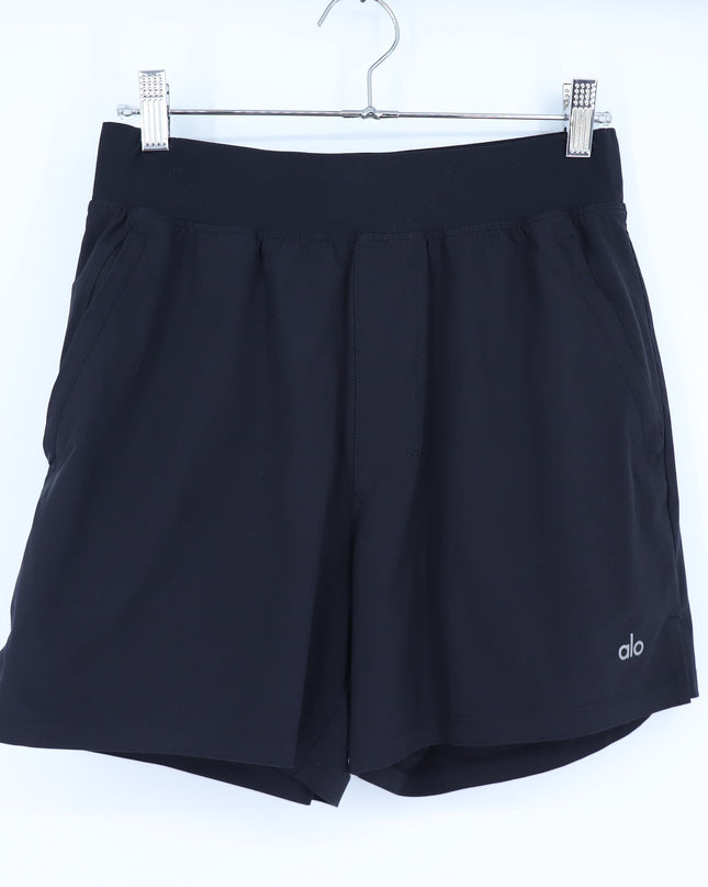 Alo Yoga Stride Shorts Black Anthracite Linerless Pull On Active Women's S