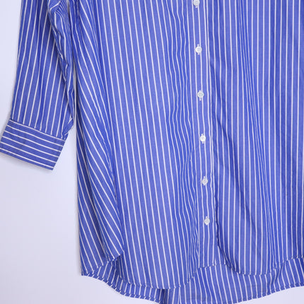 AZ FACTORY x Lutz Huelle Striped Shirtdress White Blue Oversized Women's 38/US 6