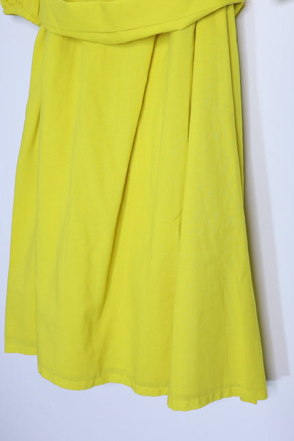 TRINA TURK NWT Malina Mini Dress Sunshine State Yellow Half Sleeve Women's M