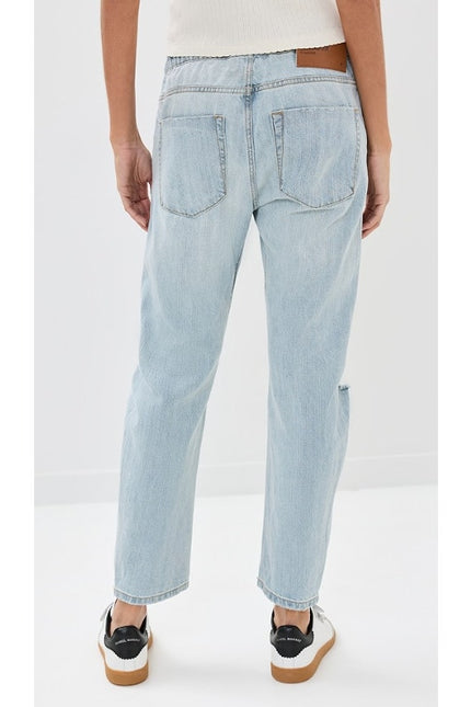ONE TEASPOON Shabbies Drawstring Jean Blue Hustler Distressed Boyfriend Womens M