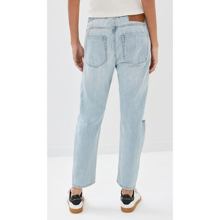ONE TEASPOON Shabbies Drawstring Jean Blue Hustler Distressed Boyfriend Womens M