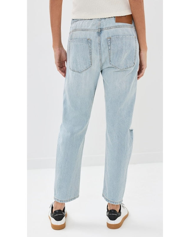 ONE TEASPOON Shabbies Drawstring Jean Blue Hustler Distressed Boyfriend Womens M