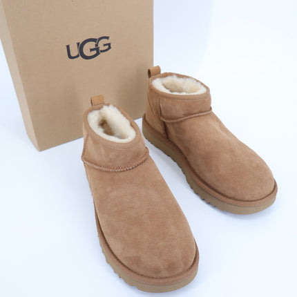 UGG Classic Ultra Mini Ankle Boot Chestnut NIB Sheepskin Winter Boot Women's 10