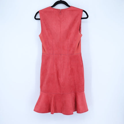 BCBGMAXAZRIA Gilli Mini Dress Pomegranate Microsuede Sleeveless Women's 2