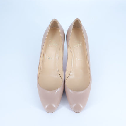Christian Louboutin Neofilo Pumps Nude Patent Leather 90mm Women's 40.5/US 10.5
