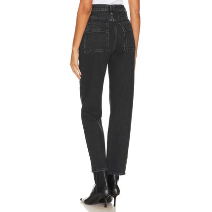 AGOLDE Cooper Cargo Jeans Panther Black Zip Fly Wide Leg Casual Women's 29