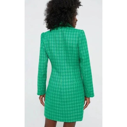 POMANDER PLACE Tweed Stacie Dress NWT Emerald Green Long Sleeve Women's M