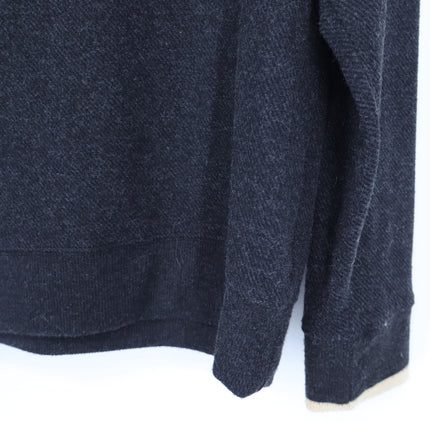 Faherty Legend Sweater Hoodie Heathered Black Twill Marled Pullover Women's S