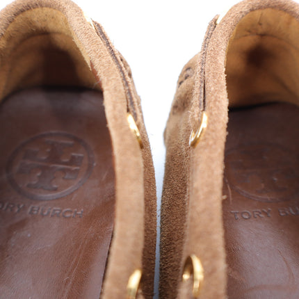 TORY BURCH Alexandra Suede Moccasin Loafers Brown Slip On Women's 6.5