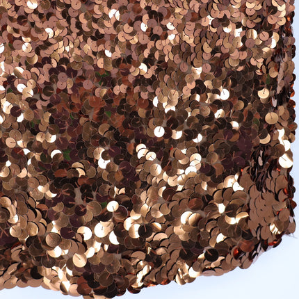 KAUFMANFRANCO Graduated Bronze Sequin Dress Silk Strapless Mini Women's 6/42
