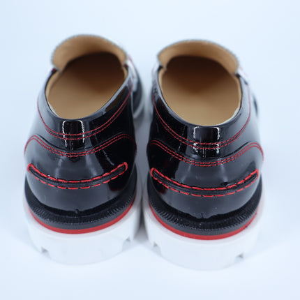 Christian Louboutin Printed Lug Loafers Black NIB Leather Women's 35/US 5