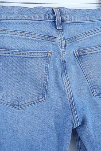 AGOLDE Willow Mid Rise Jean Torch Blue Slim Crop Light Wash Ankle Cut Women's 24