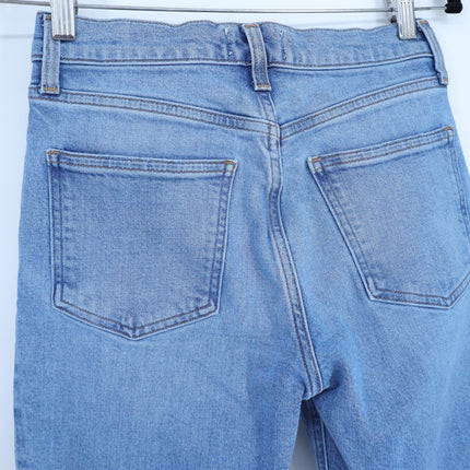 AGOLDE Willow Mid Rise Jean Torch Blue Slim Crop Light Wash Ankle Cut Women's 24