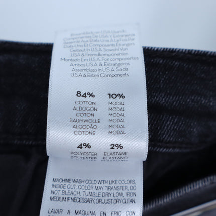 Mother Rascal Ankle Snippet Jeans Nighthawk Black Slim Straight Leg Women's 23