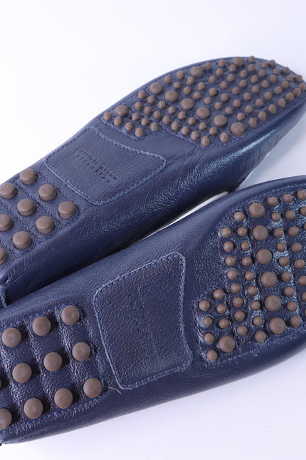 PATRICIA GREEN Jill Piped Driving Shoe Navy and White Women's 9M